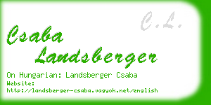 csaba landsberger business card